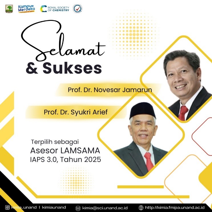 Prof. Dr. Novesar Jamarun dan Prof. Dr. Syukri Arief lulus sebagai Asesor Akreditasi LAMSAMA
